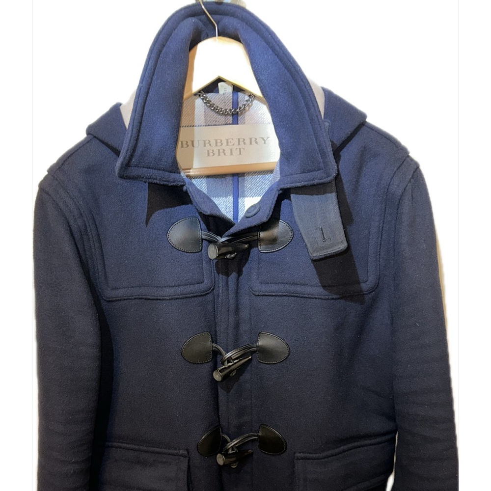 Burberry Brit Men’s XL Duffel Coat (Blue)
